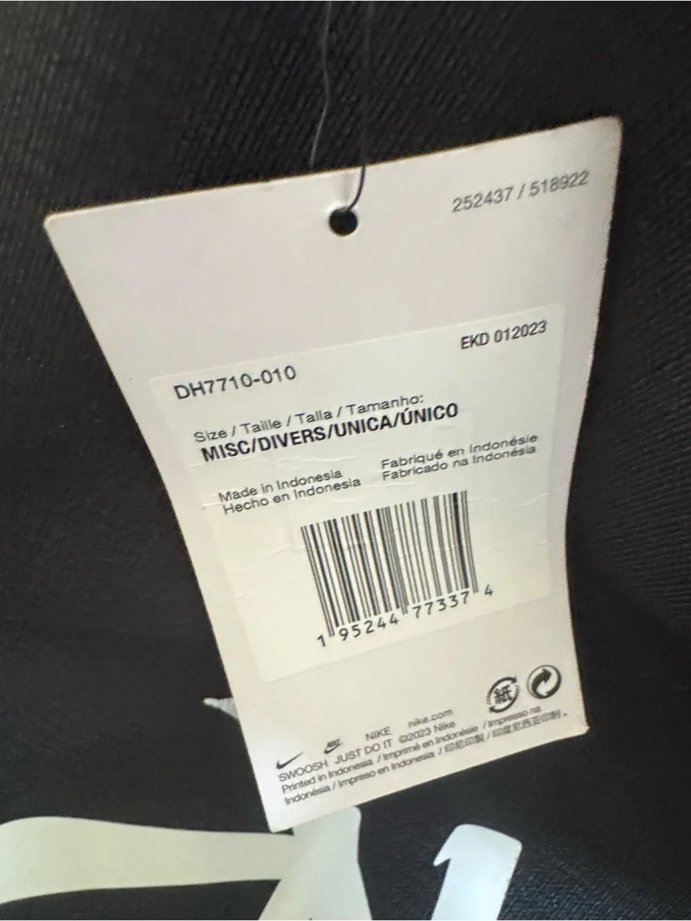 Nike Rebels Sport Black Duffel with White Logo